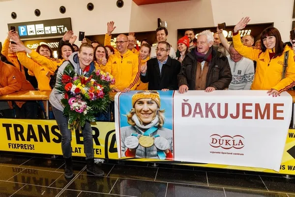 Anastasia Kuzmina sa v piatok vrátila zo ZOH 2018 domov
