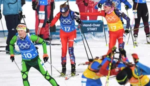 Slovenská ženksá štafeta na olympiáde v Pyeongchangu 2018 na skvelom 5. miete, fotografia 1