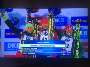 Majsterka sveta v šprinte Anastasia Kuzmina, fotografia 1