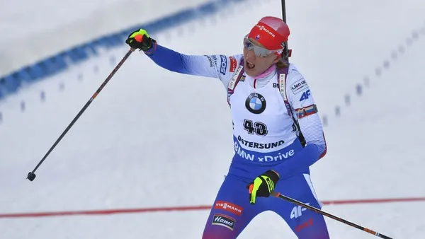 Majsterka sveta v šprinte Anastasia Kuzmina