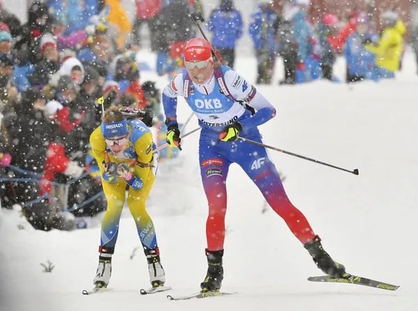Anastasia Kuzmina v stíhacích pretekoch na MS 2019 šiesta