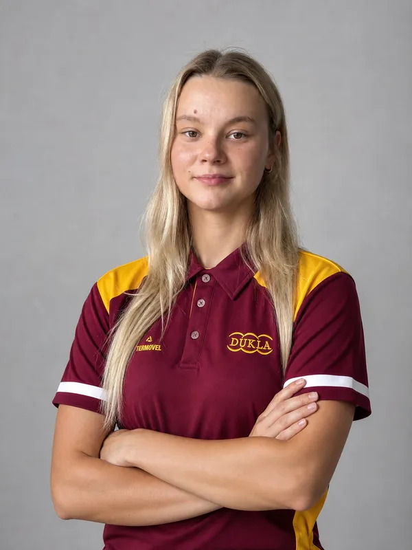 Lillian Slušná, ateliérový portrét v polokošeli DUKLA